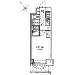 1K 間取り図