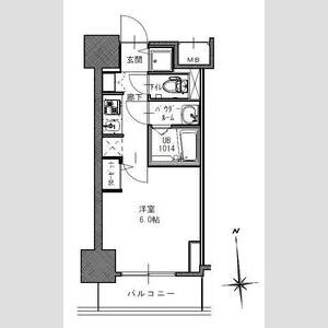1K 間取り図
