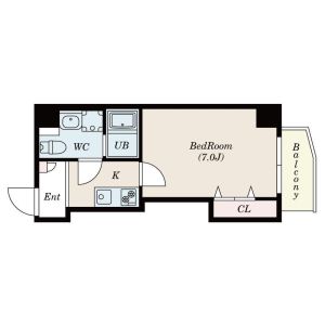 1K 間取り図