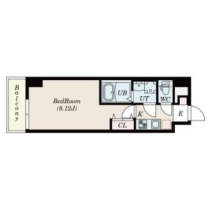 1K 間取り図