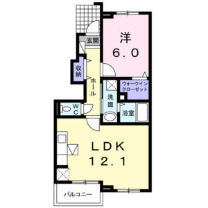 1LDK 間取り図