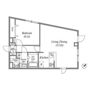 1LDK 間取り図