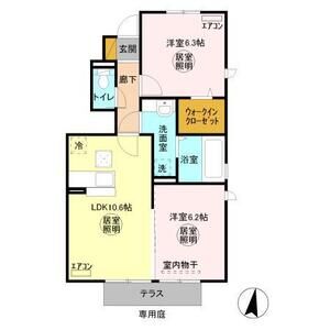 2LDK 間取り図