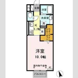 1K 間取り図