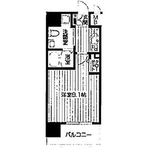 1K 間取り図