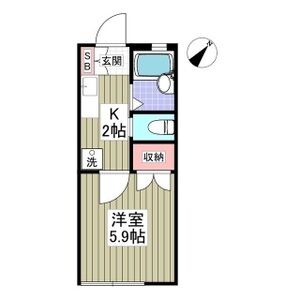 1K 間取り図