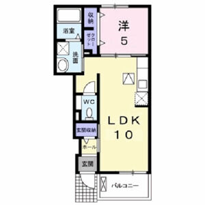 1LDK 間取り図