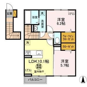 2LDK 間取り図