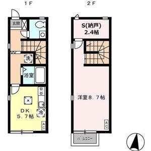 1DK 間取り図