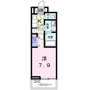 1K 間取り図