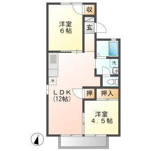 2LDK 間取り図