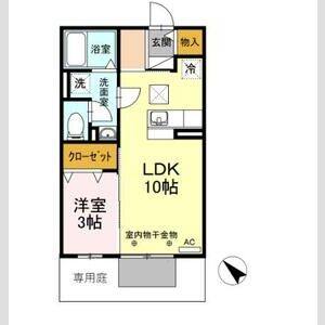 1LDK 間取り図