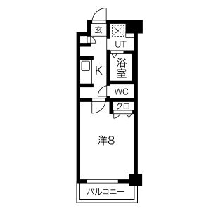 1K 間取り図