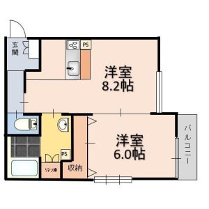 1LDK 間取り図
