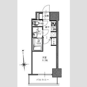 1K 間取り図