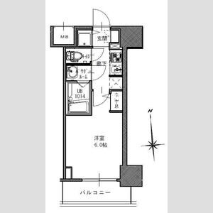 1K 間取り図