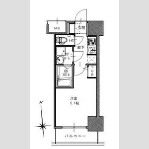 1K 間取り図