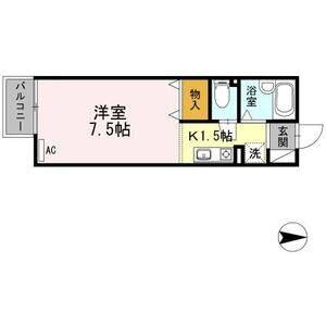 1K 間取り図
