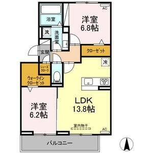 2LDK 間取り図