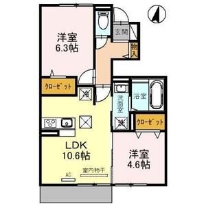 2LDK 間取り図