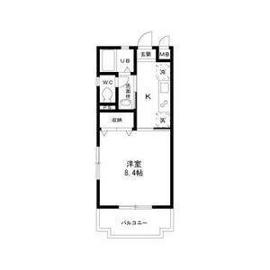 1K 間取り図