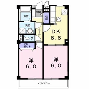 2DK 間取り図