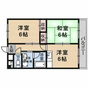 2DK 間取り図