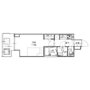 1K 間取り図