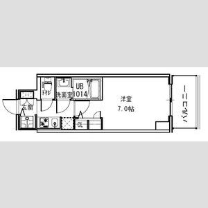 1K 間取り図