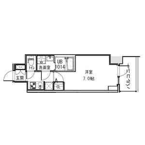 1K 間取り図