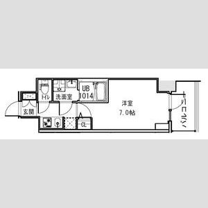 1K 間取り図