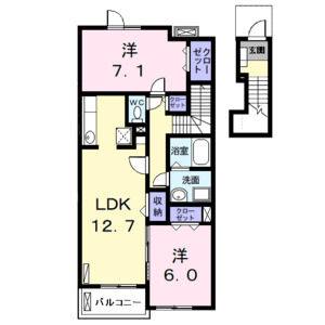 2LDK 間取り図