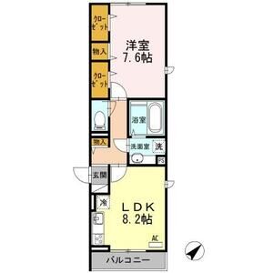 1LDK 間取り図