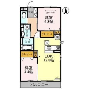 2LDK 間取り図