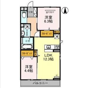 2LDK 間取り図