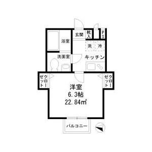1K 間取り図