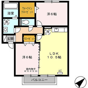 2LDK 間取り図