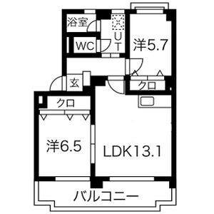 2LDK 間取り図
