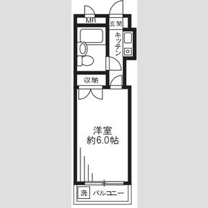 1K 間取り図