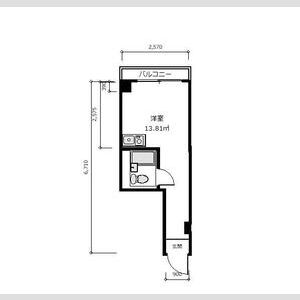 ワンルーム 間取り図