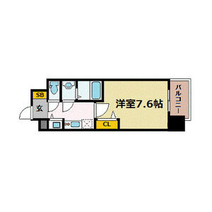 1K 間取り図