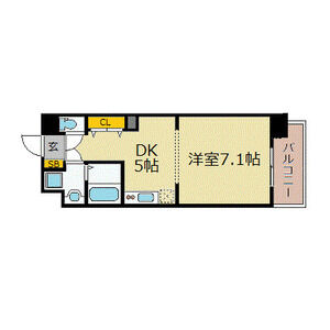 1DK 間取り図