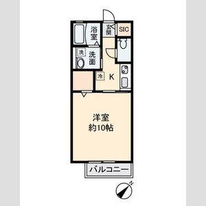 1K 間取り図