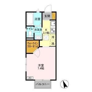 1K 間取り図