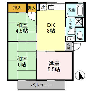 3DK 間取り図