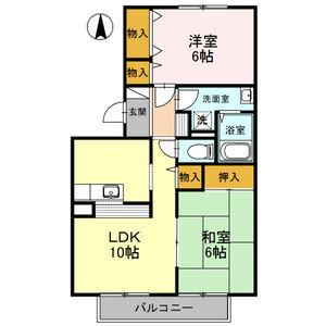 2LDK 間取り図