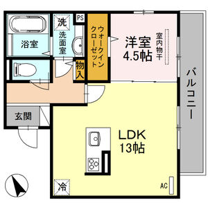 1LDK 間取り図