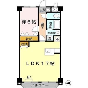 1LDK 間取り図