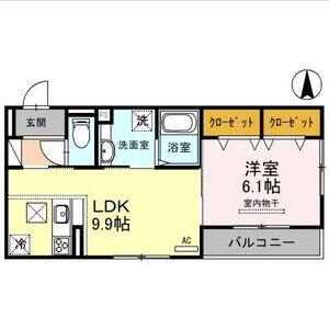 1LDK 間取り図