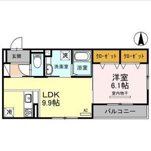 1LDK 間取り図